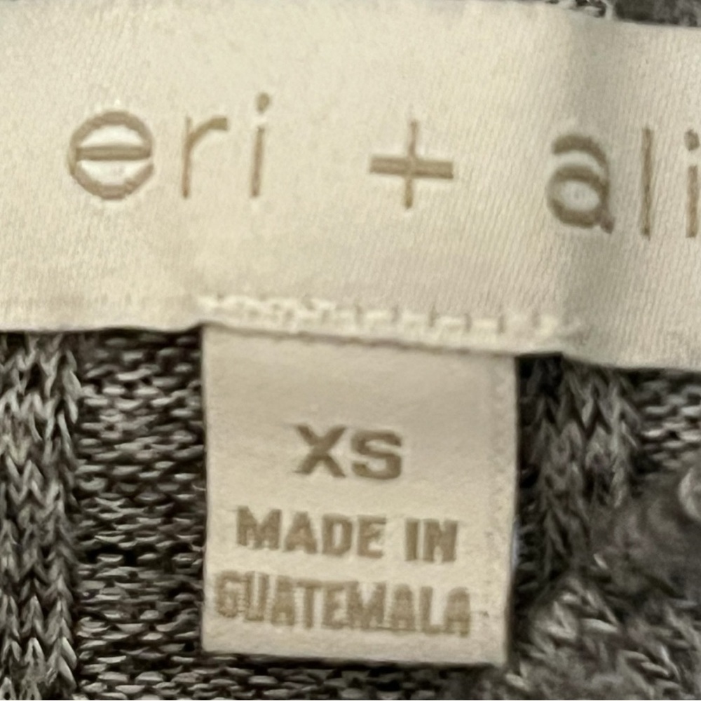 Anthropologie Eri & Ali Mock Neck Ribbed  Sweater Gray Women's Sweater Size XS - Picture 4 of 8